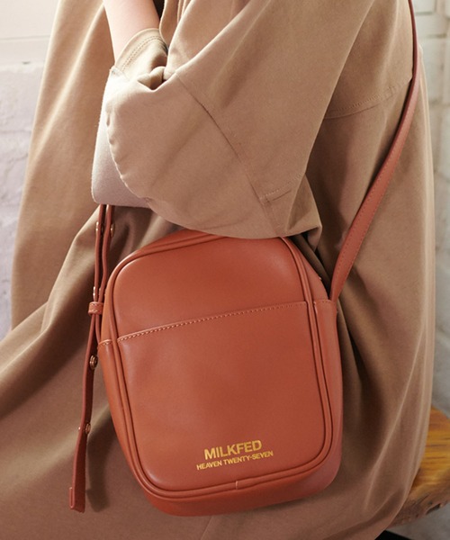 [ミルクフェド][MILKFED]ロゴベーシック ショルダーバッグ ブラウン 楽天市場】ミルクフェド ショルダーバッグ LOGO BASIC SHOULDER