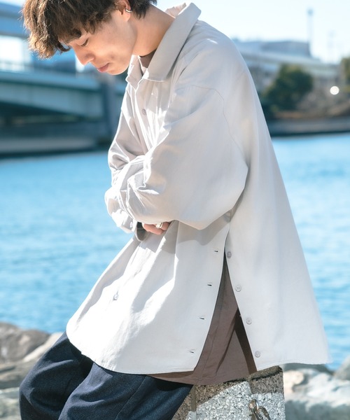 シャツ/ブラウス(長袖/七分) CLANE - CLANE / SHEER TAILORED SHIRT SHEER TAILORED SHIRT（シャツ/ブラウス）｜CLANE（クラネ）の