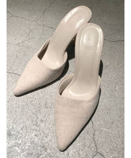 RESEXXY(リゼクシー)の「【IS】リネンライクミュール(パンプス・レディース・ブラック/ベージュ・LARGE/SMALL/MEDIUM)」の1枚目の写真
