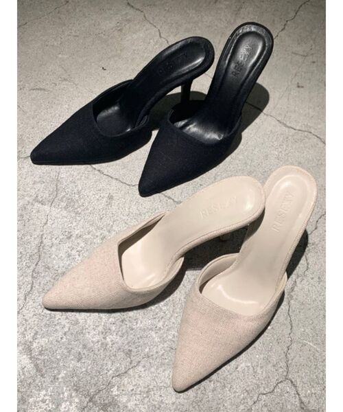 RESEXXY(リゼクシー)の「【IS】リネンライクミュール(パンプス・レディース・ブラック/ベージュ・LARGE/SMALL/MEDIUM)」の13枚目の写真