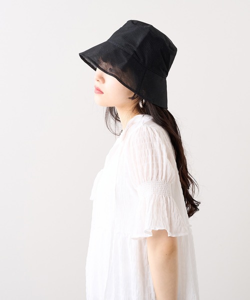 RASVOA（ラスボア）の「シアーパターンバケットハット（ハット・レディース・グリーン/ブラック系その他/ホワイト系その他/ブルー/ブラック・FREE）」の13枚目の写真