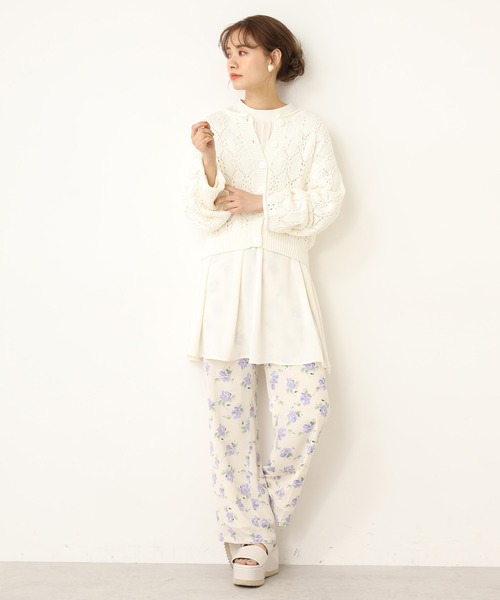 one after another NICE CLAUP（ワンアフターアナザーナイスクラップ）の「すかしあみカーディガン（カーディガン/ボレロ・レディース・ブラック/ベージュ/イエロー/アイボリー・FREE）」の19枚目の写真