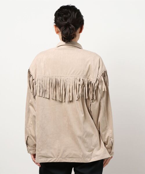 LAGUA GEM(ラグアジェム)の「WESTERN FRINGE JK(ミリタリージャケット・レディース・ライトベージュ/ライトブルー・FREE)」の20枚目の写真