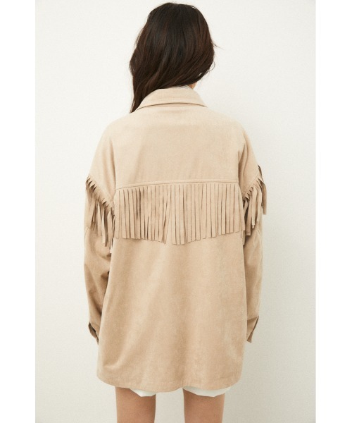 LAGUA GEM(ラグアジェム)の「WESTERN FRINGE JK(ミリタリージャケット・レディース・ライトベージュ/ライトブルー・FREE)」の18枚目の写真