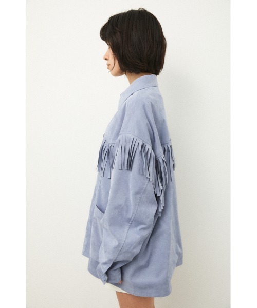 LAGUA GEM(ラグアジェム)の「WESTERN FRINGE JK(ミリタリージャケット・レディース・ライトベージュ/ライトブルー・FREE)」の19枚目の写真