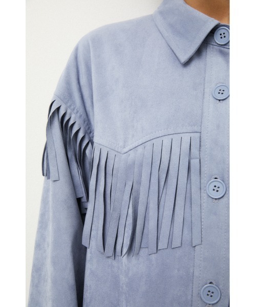 LAGUA GEM(ラグアジェム)の「WESTERN FRINGE JK(ミリタリージャケット・レディース・ライトベージュ/ライトブルー・FREE)」の15枚目の写真