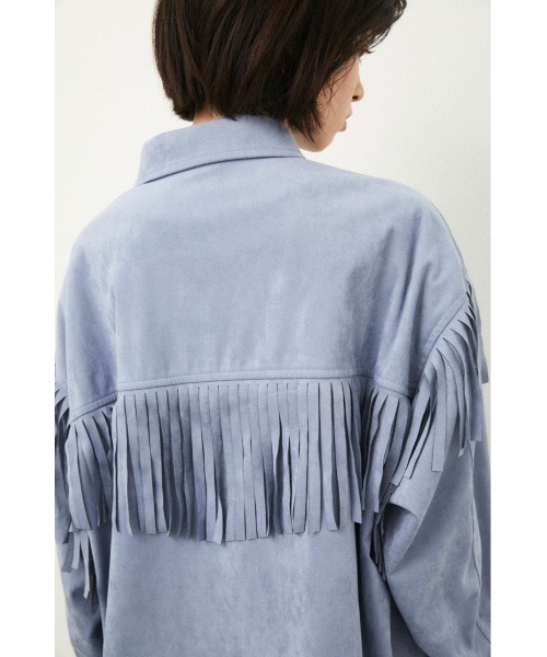 LAGUA GEM(ラグアジェム)の「WESTERN FRINGE JK(ミリタリージャケット・レディース・ライトベージュ/ライトブルー・FREE)」の17枚目の写真