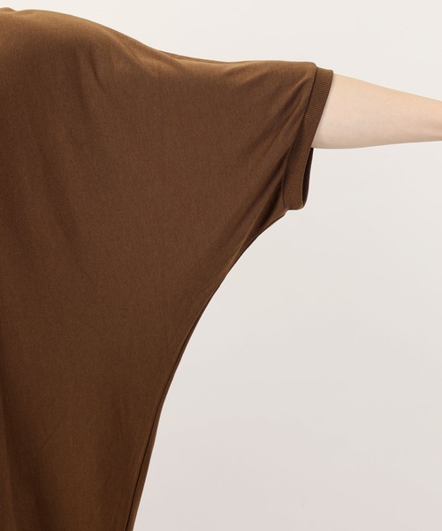 TopIsm（トップイズム）の「ドルマンスリーブ無地 半袖カットソー（Tシャツ/カットソー・メンズ・ホワイト/チャコールグレー/ブラック/ベージュ/ブラウン・M/L）」の17枚目の写真