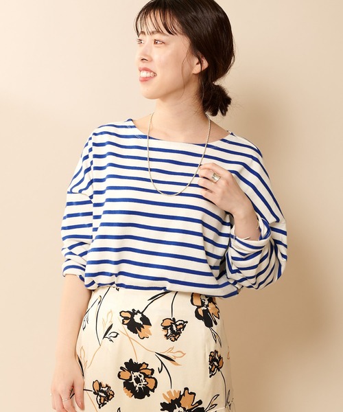 SHENERY（シーナリー）の「サイドスリットボーダーカットソー（T