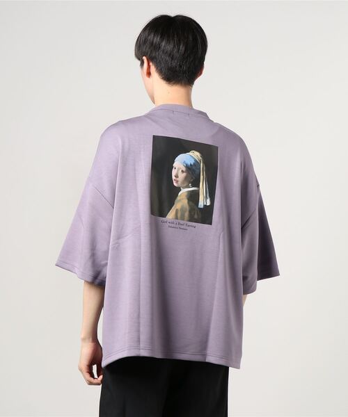 WEGO（ウィゴー）の「WEGO/ART COLLECTIONバルーン七分袖Tシャツ（Tシャツ/カットソー・メンズ・ホワイト/ベージュ/サックスブルー/ホワイト系その他/ライトパープル/スミクロ・MEDIUM/LARGE）」の11枚目の写真