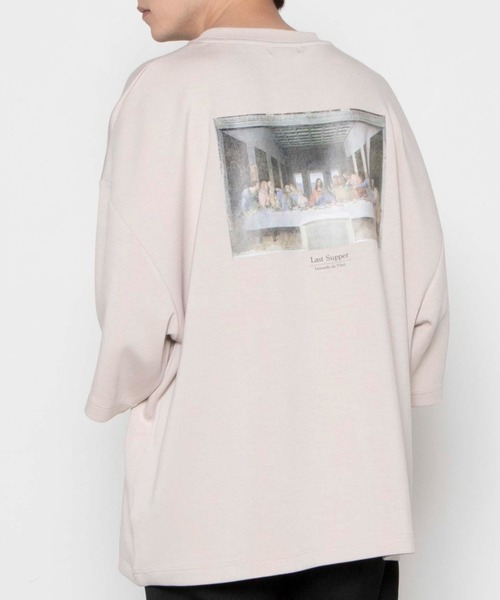 WEGO（ウィゴー）の「WEGO/ART COLLECTIONバルーン七分袖Tシャツ（Tシャツ/カットソー・メンズ・ホワイト/ベージュ/サックスブルー/ホワイト系その他/ライトパープル/スミクロ・MEDIUM/LARGE）」の5枚目の写真