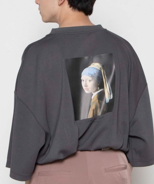 WEGO（ウィゴー）の「WEGO/ART COLLECTIONバルーン七分袖Tシャツ（Tシャツ/カットソー・メンズ・ホワイト/ベージュ/サックスブルー/ホワイト系その他/ライトパープル/スミクロ・MEDIUM/LARGE）」の4枚目の写真