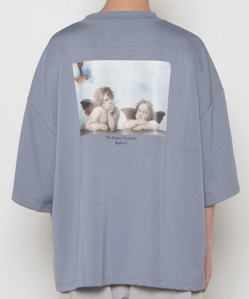 WEGO（ウィゴー）の「WEGO/ART COLLECTIONバルーン七分袖Tシャツ（Tシャツ/カットソー・メンズ・ホワイト/ベージュ/サックスブルー/ホワイト系その他/ライトパープル/スミクロ・MEDIUM/LARGE）」の15枚目の写真