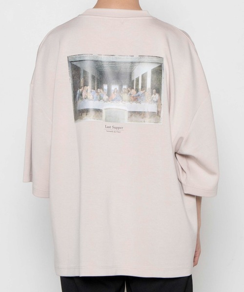 WEGO（ウィゴー）の「WEGO/ART COLLECTIONバルーン七分袖Tシャツ（Tシャツ/カットソー・メンズ・ホワイト/ベージュ/サックスブルー/ホワイト系その他/ライトパープル/スミクロ・MEDIUM/LARGE）」の9枚目の写真