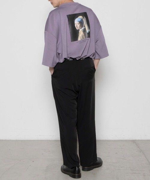 WEGO（ウィゴー）の「WEGO/ART COLLECTIONバルーン七分袖Tシャツ（Tシャツ/カットソー・メンズ・ホワイト/ベージュ/サックスブルー/ホワイト系その他/ライトパープル/スミクロ・MEDIUM/LARGE）」の20枚目の写真