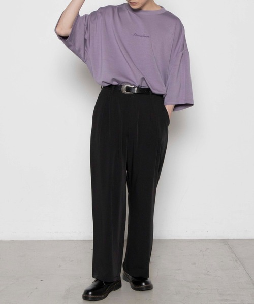 WEGO（ウィゴー）の「WEGO/ART COLLECTIONバルーン七分袖Tシャツ（Tシャツ/カットソー・メンズ・ホワイト/ベージュ/サックスブルー/ホワイト系その他/ライトパープル/スミクロ・MEDIUM/LARGE）」の14枚目の写真