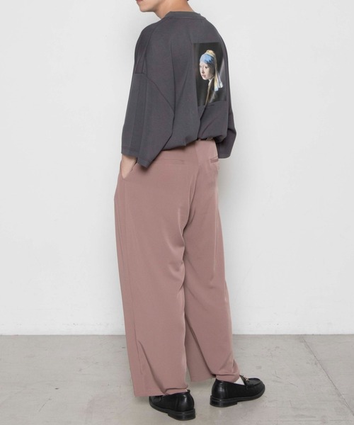 WEGO（ウィゴー）の「WEGO/ART COLLECTIONバルーン七分袖Tシャツ（Tシャツ/カットソー・メンズ・ホワイト/ベージュ/サックスブルー/ホワイト系その他/ライトパープル/スミクロ・MEDIUM/LARGE）」の7枚目の写真