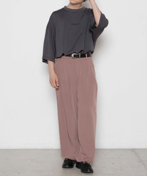 WEGO（ウィゴー）の「WEGO/ART COLLECTIONバルーン七分袖Tシャツ（Tシャツ/カットソー・メンズ・ホワイト/ベージュ/サックスブルー/ホワイト系その他/ライトパープル/スミクロ・MEDIUM/LARGE）」の19枚目の写真