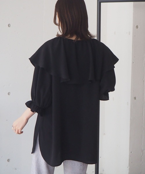 セール】2021SS ラッフルブラウスチュニック（シャツ/ブラウス