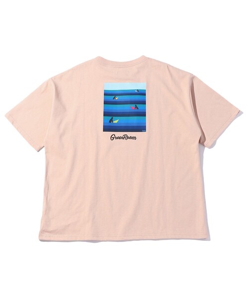 FREAK'S STORE（フリークスストア）の「WEB限定 GREENROOM×FREAK'S STORE/グリーンルーム 別注 NATHAN MCKEE バックプリントTシャツ/SURF（Tシャツ/カットソー・メンズ・ブラック/ピンク/ホワイト/ベージュ・MEDIUM/SMALL/LARGE）」の17枚目の写真