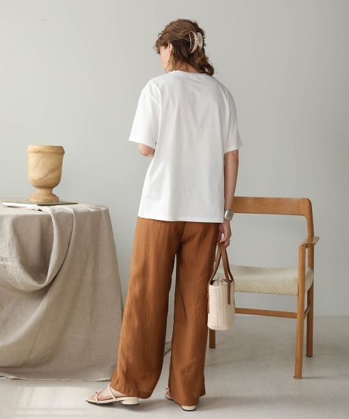 Bab(バブ)の「【WEB限定】ストレートシアーパンツ(その他パンツ・レディース・ブラウン/イエロー/ピンクベージュ・38)」の19枚目の写真