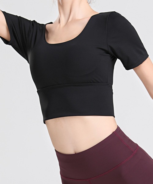 HYSSHOP（エイチワイエスショップ）の「スクエアネックバッククロスフィットネスヨガブラトップ[トレーニングウェア/ジムウェア/ピラティスウェア]（スポーツブラ・レディース・ブルー/ミント/ブラック/グレー・LL/L/M/S）」の6枚目の写真