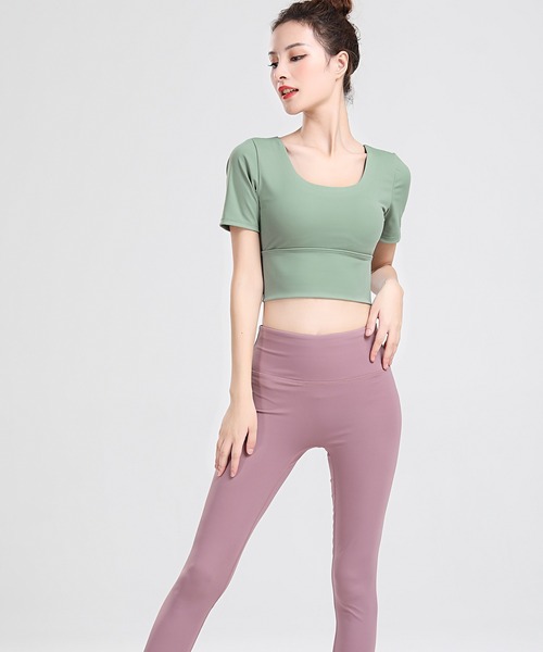 HYSSHOP（エイチワイエスショップ）の「スクエアネックバッククロスフィットネスヨガブラトップ[トレーニングウェア/ジムウェア/ピラティスウェア]（スポーツブラ・レディース・ブルー/ミント/ブラック/グレー・LL/L/M/S）」の12枚目の写真