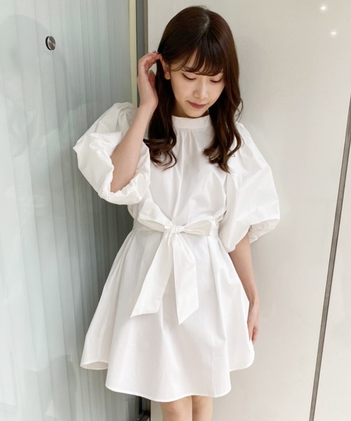MIIA(ミーア)の「【ZOZO限定】ボリュームスリーブワンピース(ワンピース・レディース・ブラック/パープル/オフホワイト・FREE)」の12枚目の写真
