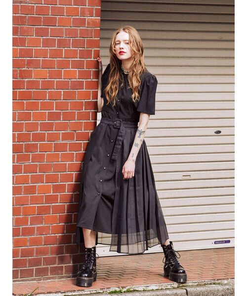 jouetie（ジュエティ）の「ラップレイヤードワンピース（ワンピース・レディース・ブラック/ライトブルー/その他1/ベージュ・MEDIUM）」の6枚目の写真