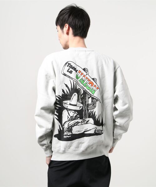 UNION(ユニオン)の「SIESTA CREW SWEATSHIRT(スウェット・メンズ・グレー・LARGE/MEDIUM/X-LARGE)」の2枚目の写真