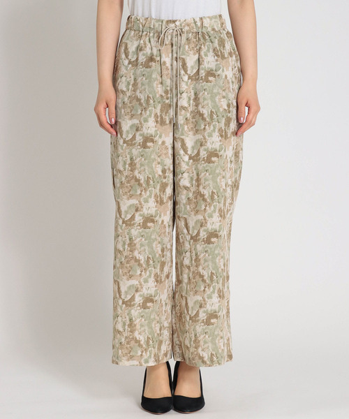 Cepica（セピカ）の「ブラッシュプリント イージーパンツ（スラックス・レディース・グリーン/イエロー・FREE）」の8枚目の写真