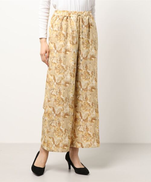 Cepica（セピカ）の「ブラッシュプリント イージーパンツ（スラックス・レディース・グリーン/イエロー・FREE）」の4枚目の写真