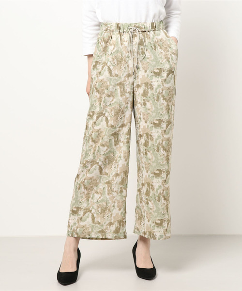 Cepica（セピカ）の「ブラッシュプリント イージーパンツ（スラックス・レディース・グリーン/イエロー・FREE）」の11枚目の写真