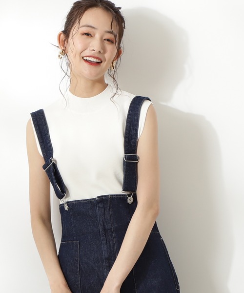 N.（N. Natural Beauty Basic）（エヌエヌナチュラルビューティーベーシック）の「総針ボトルネックノースリーブニット（ニット/セーター・レディース・ホワイト/ブラック/ブラウン/ブルー/ピンク・MEDIUM）」の2枚目の写真