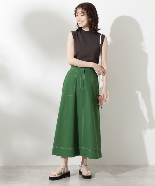 N.（N. Natural Beauty Basic）（エヌエヌナチュラルビューティーベーシック）の「総針ボトルネックノースリーブニット（ニット/セーター・レディース・ホワイト/ブラック/ブラウン/ブルー/ピンク・MEDIUM）」の17枚目の写真