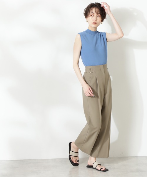 N.（N. Natural Beauty Basic）（エヌエヌナチュラルビューティーベーシック）の「総針ボトルネックノースリーブニット（ニット/セーター・レディース・ホワイト/ブラック/ブラウン/ブルー/ピンク・MEDIUM）」の20枚目の写真