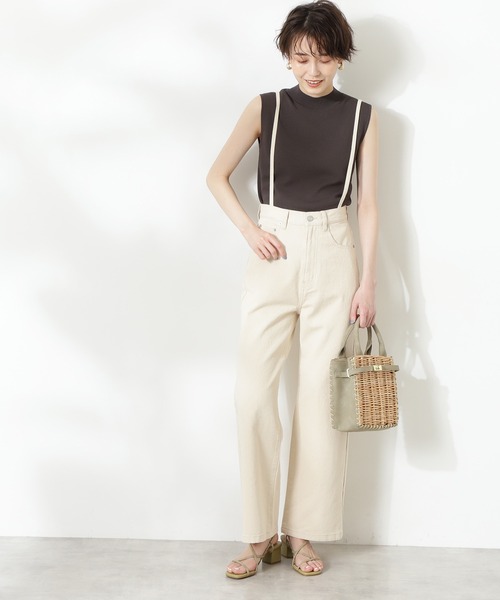 N.（N. Natural Beauty Basic）（エヌエヌナチュラルビューティーベーシック）の「総針ボトルネックノースリーブニット（ニット/セーター・レディース・ホワイト/ブラック/ブラウン/ブルー/ピンク・MEDIUM）」の16枚目の写真