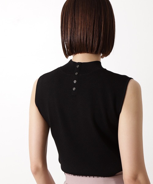 N.（N. Natural Beauty Basic）（エヌエヌナチュラルビューティーベーシック）の「総針ボトルネックノースリーブニット（ニット/セーター・レディース・ホワイト/ブラック/ブラウン/ブルー/ピンク・MEDIUM）」の11枚目の写真