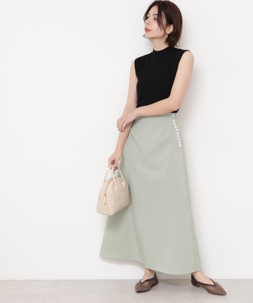 N.（N. Natural Beauty Basic）（エヌエヌナチュラルビューティーベーシック）の「総針ボトルネックノースリーブニット（ニット/セーター・レディース・ホワイト/ブラック/ブラウン/ブルー/ピンク・MEDIUM）」の9枚目の写真