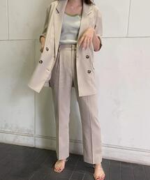 INGNI | SETUP対応麻セミフレアセンタープレス／パンツ(その他パンツ)