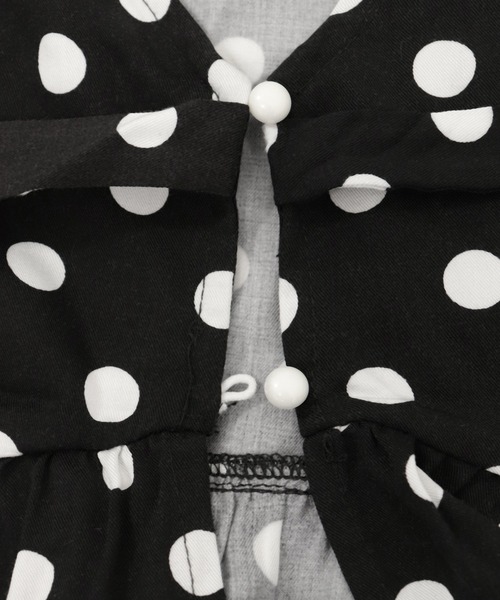 OSYAREVO（オシャレボ）の「ドット柄 ギャザーフリル ルームウェア（ルームウェア/パジャマ・レディース・ホワイト/ブラック/イエロー・MEDIUM）」の17枚目の写真