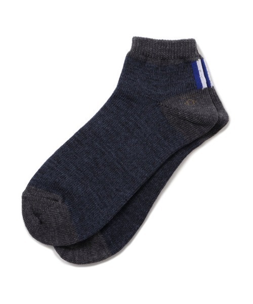 MARCOMONDE（マルコモンド）の「MARCOMONDE（マルコモンド）トリコロールソックス/メンズソックス（ソックス/靴下・メンズ・チャコール/ベージュ/ネイビー・FREE）」の3枚目の写真