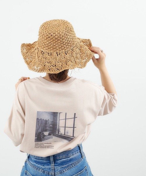 natural couture（ナチュラルクチュール）の「クロシェつば広ハット（ハット・レディース・ベージュ/アイボリー・FREE）」の9枚目の写真