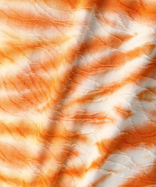 HIDEAWAYS NICOLE(ハイダウェイニコル)の「ウェーブ柄膨れジャカードTシャツ(Tシャツ/カットソー・メンズ・ホワイト/ネイビー/オレンジ/ブラック・MEDIUM/X-LARGE/LARGE)」の8枚目の写真