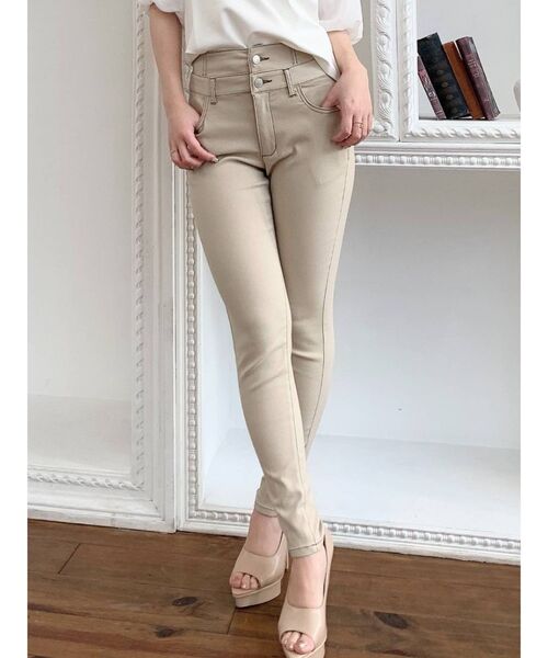 RESEXXY（リゼクシー）の「ハイウエストスキニーパンツ（その他パンツ・レディース・ブラック/ホワイト/ベージュ・FREE）」の3枚目の写真