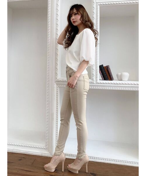 RESEXXY（リゼクシー）の「ハイウエストスキニーパンツ（その他パンツ・レディース・ブラック/ホワイト/ベージュ・FREE）」の10枚目の写真