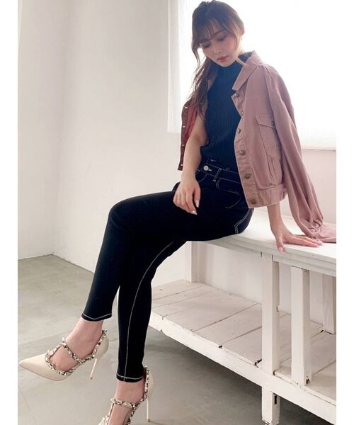 RESEXXY（リゼクシー）の「ハイウエストスキニーパンツ（その他パンツ・レディース・ブラック/ホワイト/ベージュ・FREE）」の20枚目の写真