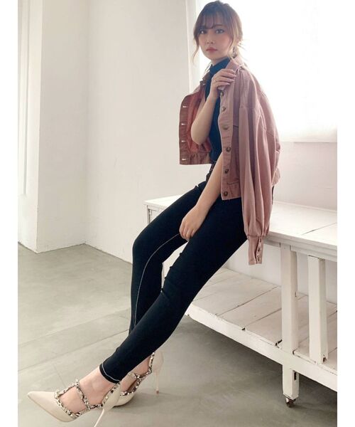 RESEXXY（リゼクシー）の「ハイウエストスキニーパンツ（その他パンツ・レディース・ブラック/ホワイト/ベージュ・FREE）」の21枚目の写真