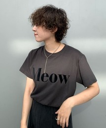 DouDou | 【WEB限定】Meow フロッキープリントT(Tシャツ/カットソー)