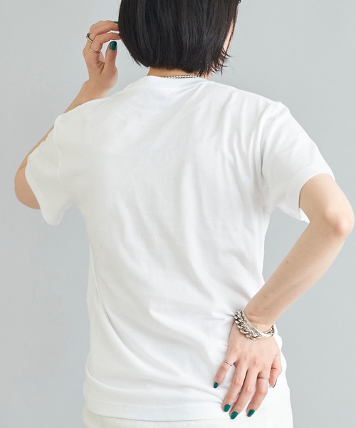 DouDou（ドゥドゥ）の「【WEB限定】Meow フロッキープリントT（Tシャツ/カットソー・レディース・チャコールグレー/オフホワイト/ブルー・FREE）」の10枚目の写真